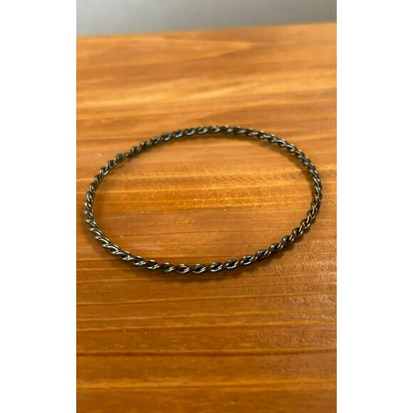 Twist Rope Silver Wrist Bracelet - Picture 5 of 5